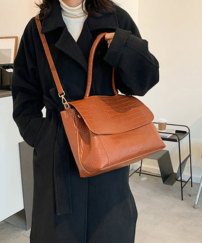 Dam Stilfull Faux Läder Handväska med Fickor