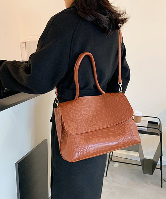 Dam Stilfull Faux Läder Handväska med Fickor