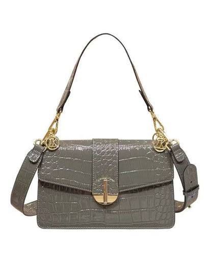 Dam Hållbar Kalvläder Handväska med Justerbar Rem och Rymlig Inredning