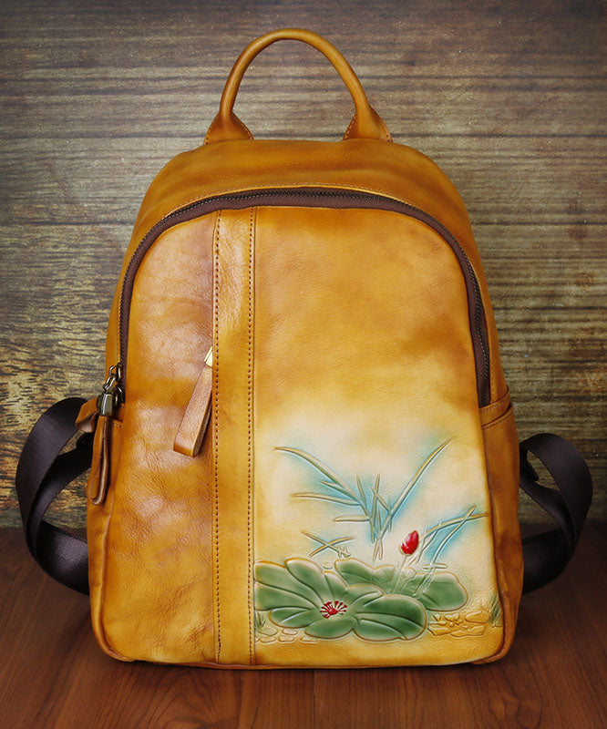 Variant image for Dam Elegant Kalvläder Ryggsäck med Präglad Design-1