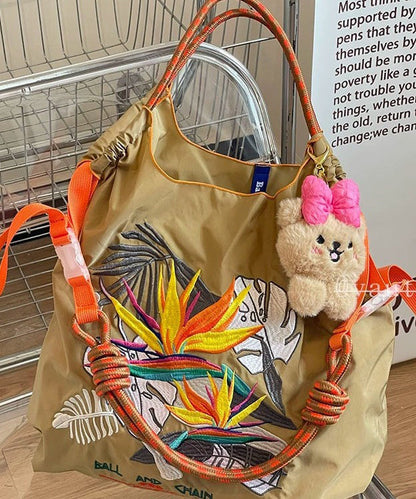 Dame Bæredygtig Nylon Indkøbstaske med Broderede Detaljer