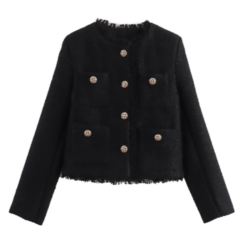 Dame Croppad Jakke | Lukning | Flere Lommer