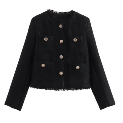 Dame Croppad Jakke | Lukning | Flere Lommer