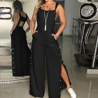 Dam Jumpsuit med Justerbara Remmar