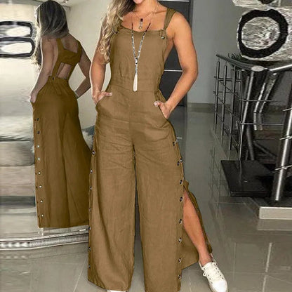Dam Jumpsuit med Justerbara Remmar