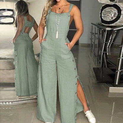 Dam Jumpsuit med Justerbara Remmar