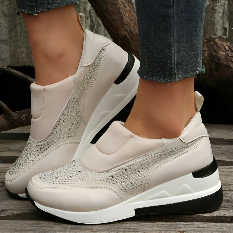 Dam Sneakers med Glitterdetaljer