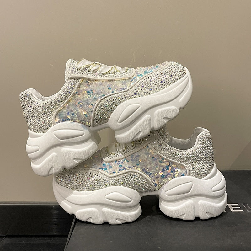 Dam Sneakers med Vadderad Innersula