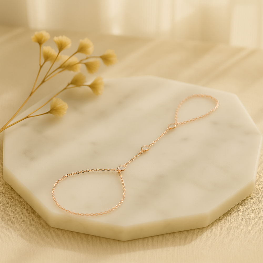 Damarmband med justerbart snöre och kristallringdesign 2