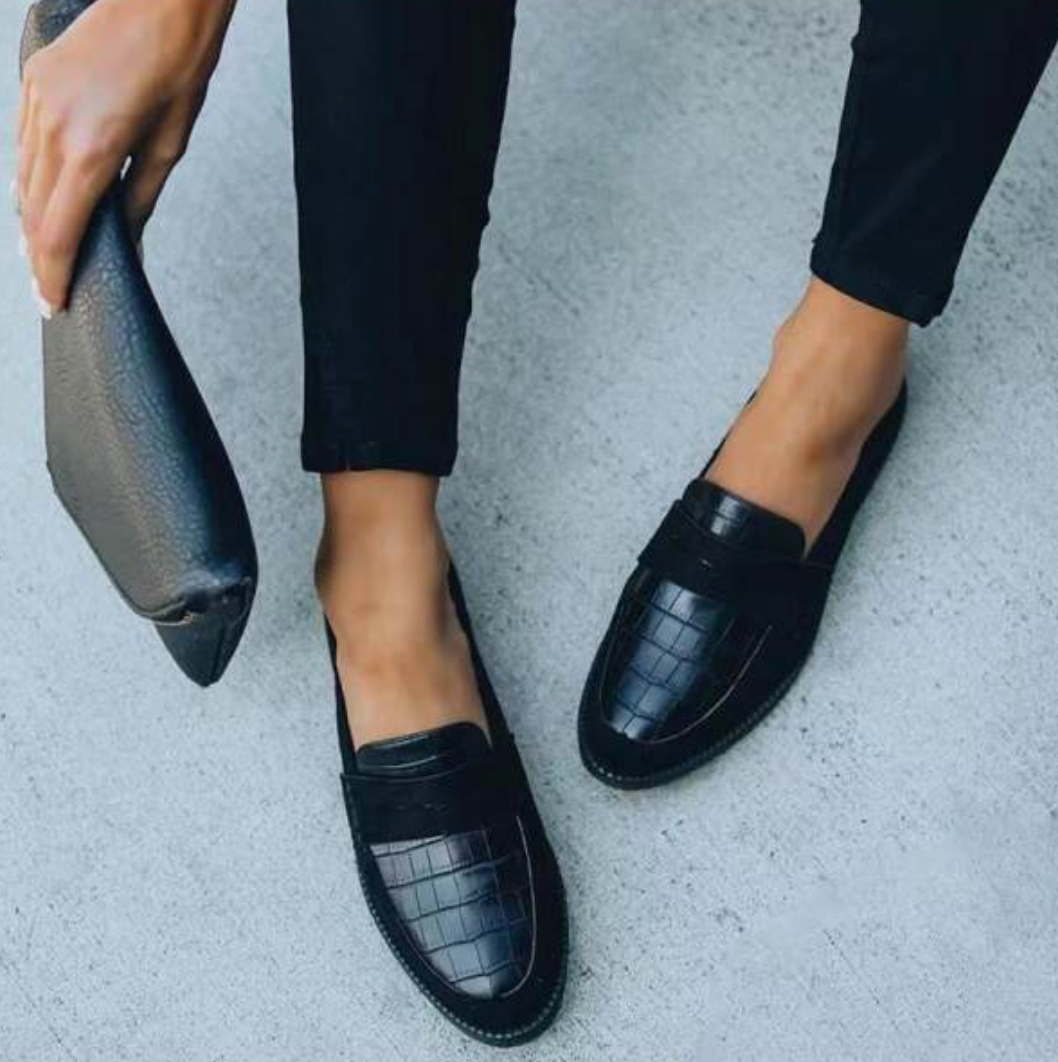 Damskor Loafers | Krokodiltryck