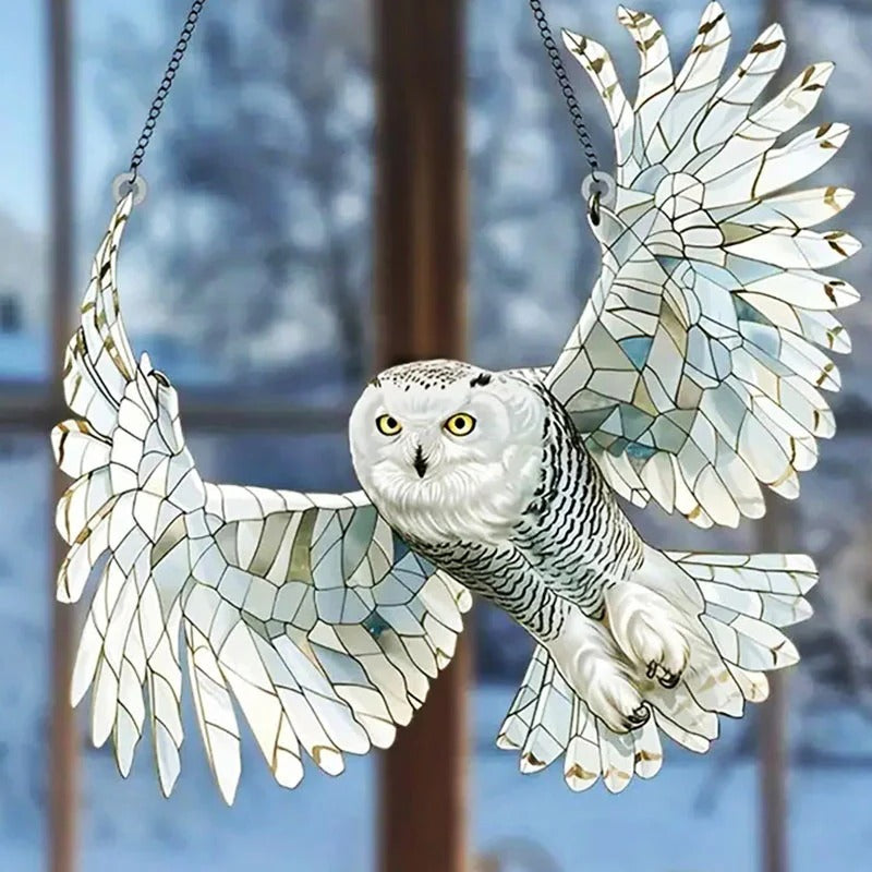 Suncatcher för Fönster med Fågelmotiv och Reflekterande Ytor