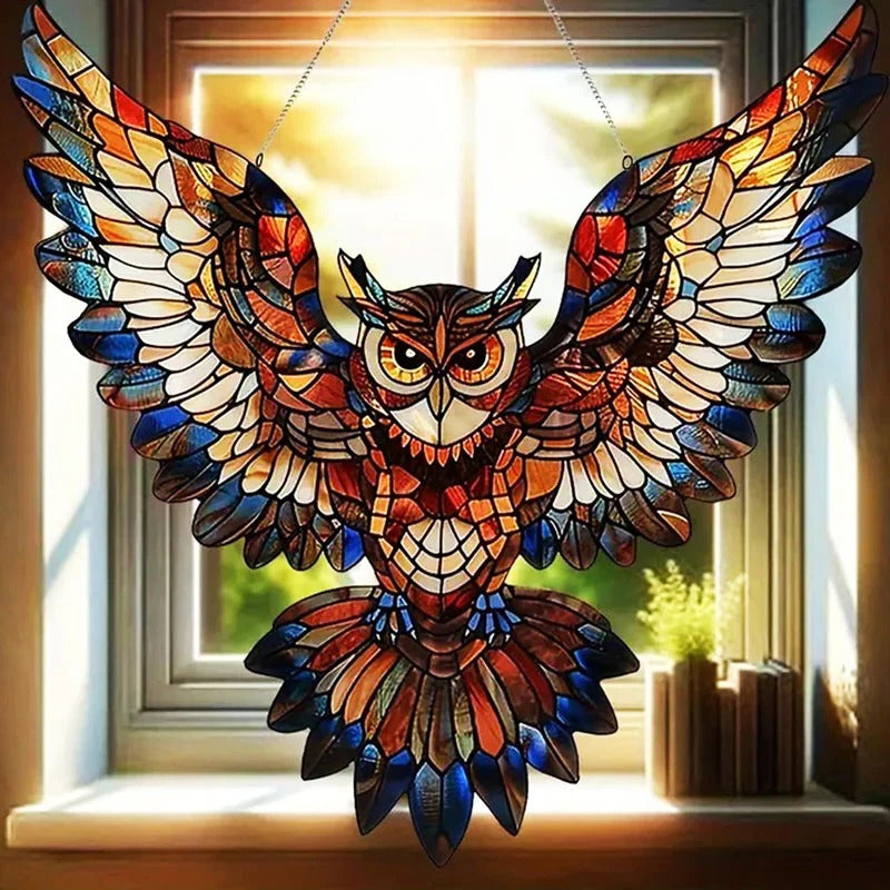 Suncatcher för Fönster med Fågelmotiv och Reflekterande Ytor