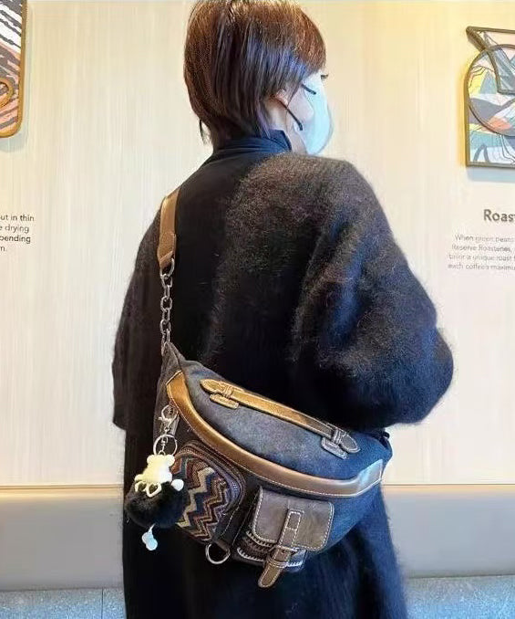 Unisex Stylish Denim Leisure Bag with Large Capacity