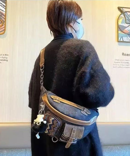 Unisex Stylish Denim Leisure Bag with Large Capacity