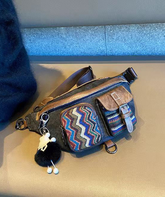 Unisex Stylish Denim Leisure Bag with Large Capacity