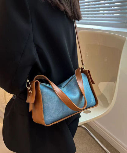 Unisex Modern Faux Läder Messenger Väska med Inre Fickor