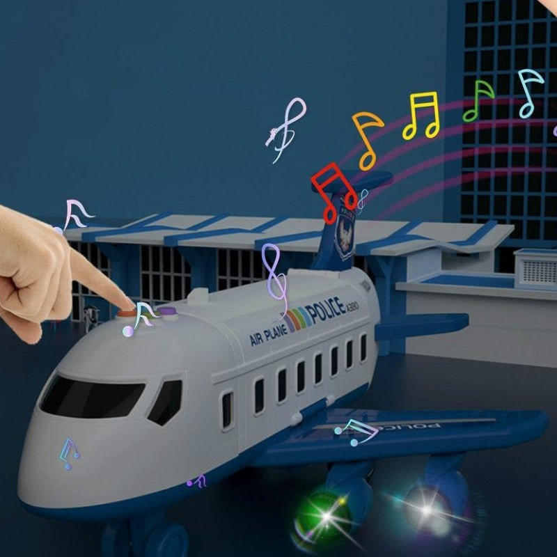 Flygplanslekset – Stort flygplan med sex minibyggfordon 5