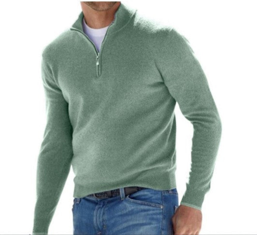 Herr Tröja med Halvdragkedja