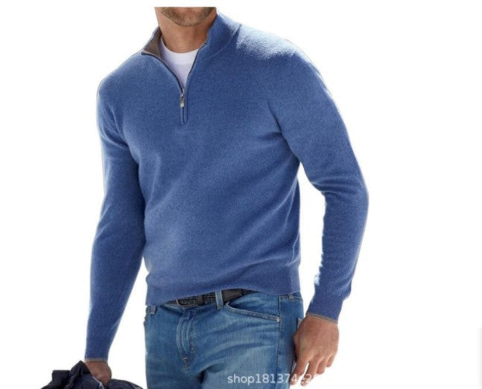 Herr Tröja med Halvdragkedja