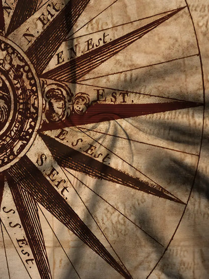 Herr Skjorta med Digitalt Kompassmönster