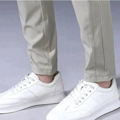 Herrebukser med justerbar midje