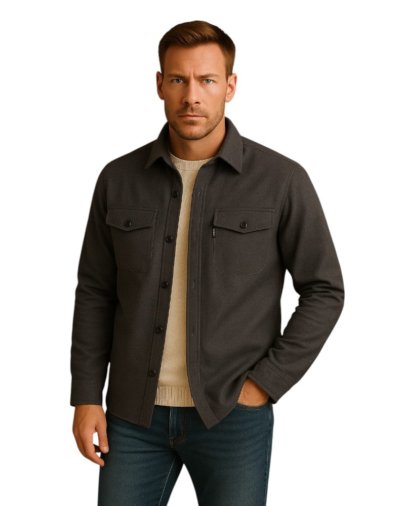 Herrens Skjorta med Nedvikt Krage