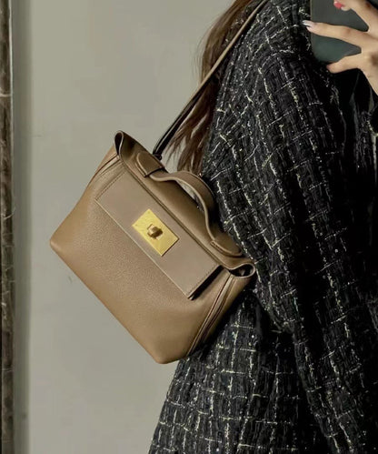 Dam Hållbar Kalvläder Crossbody Väska med Fina Detaljer