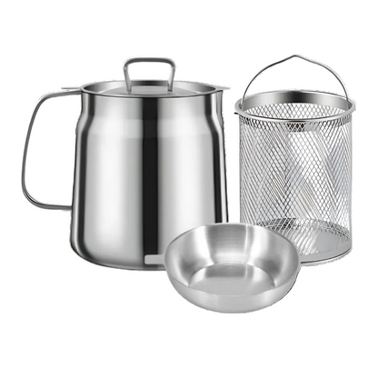 2-i-1 Djupstekpanna med Filternät