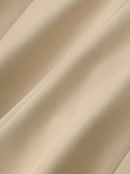 Kvinnors Klassiska Blazer Set med Notch Lapel och Byxor