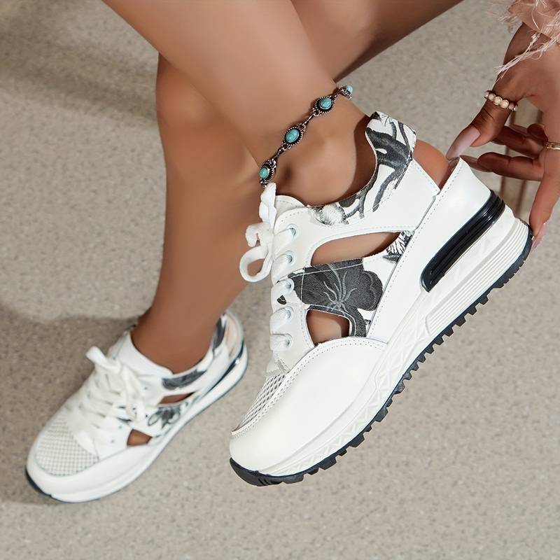 Dam Plattformsneakers med Utskärningsdesign