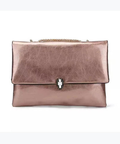 Dam Minimalistisk Faux Läder Kedjeväska med Stor Kapacitet