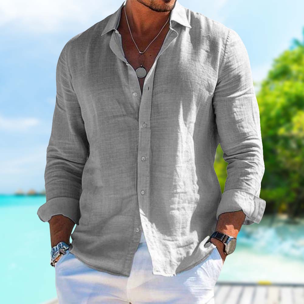 Herr Skjorta | Långa Ärmar | Knäppning