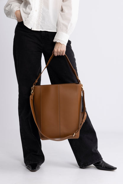 Dam Mjuk Strukturerad Vardagspåse i Återvunnet Material med Justerbar Rem