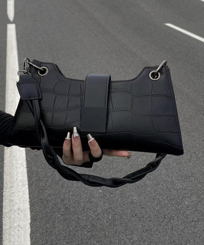 Dam Modern Faux Läder Säckväska med Dragkedja