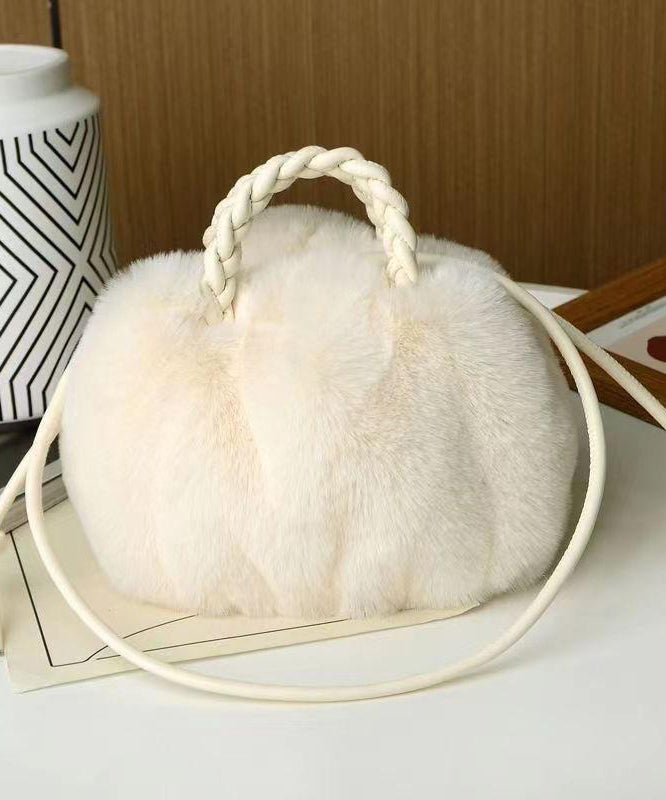 Dam Modern Fuzzy Pälstyg Crossbody Väska med Fällbar Design