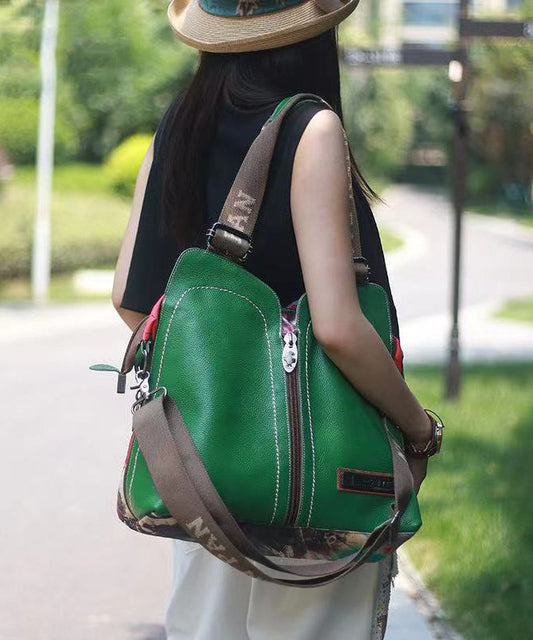 Dam Elegant Bomull Messenger Väska med Unikt Lapptryck och Stor Kapacitet