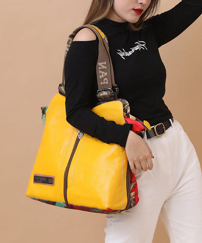 Dam Elegant Bomull Messenger Väska med Unikt Lapptryck och Stor Kapacitet