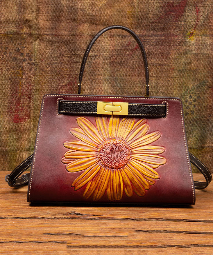 Dam Elegant Kalvläder Messenger Väska med Justerbar Rem