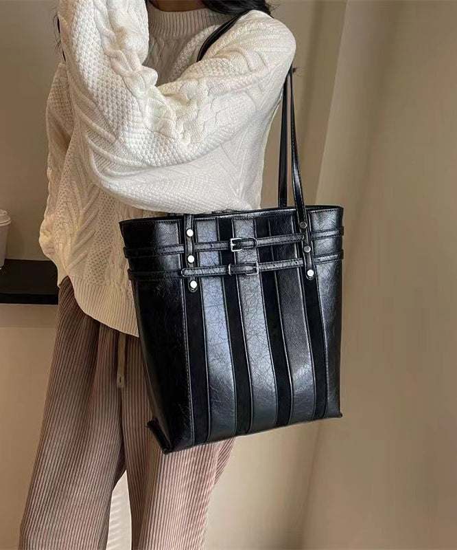 Dam Retro Faux Läder Satchelväska med Stor Kapacitet och Inuti Fickor