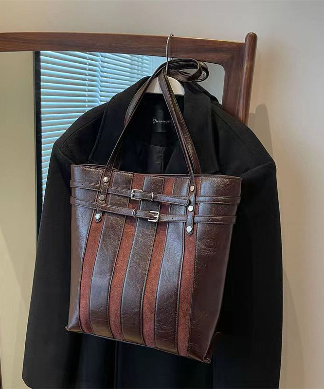 Dam Retro Faux Läder Satchelväska med Stor Kapacitet och Inuti Fickor