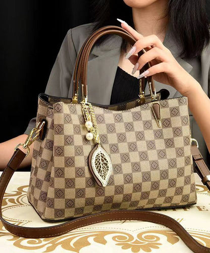 Dam Elegant Läder Tote Handväska med Dragkedja