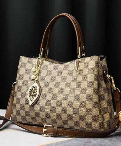 Dam Elegant Läder Tote Handväska med Dragkedja