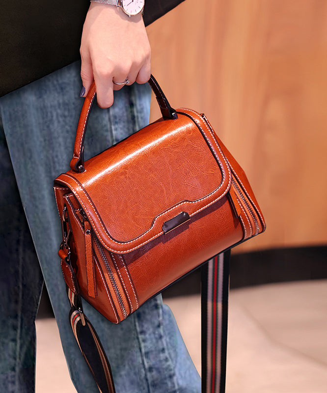 Unisex Trendig Faux Läder Messenger Väska med Dragkedja