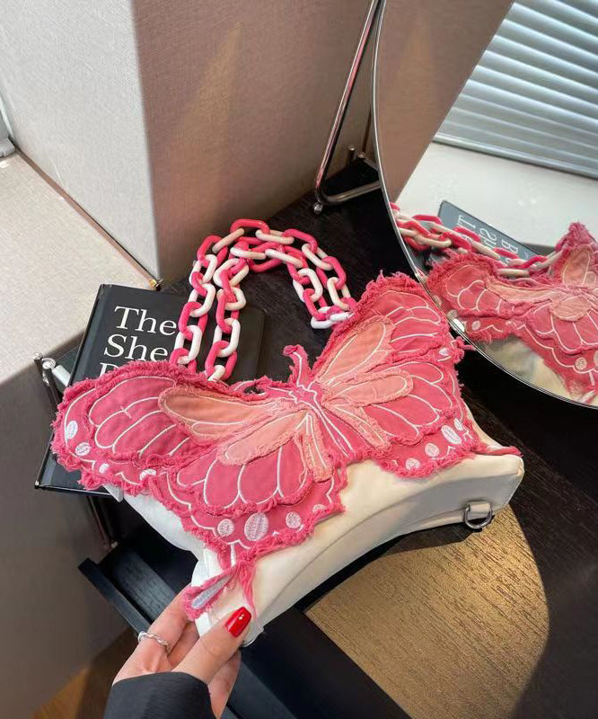 Dam Elegant Denim Handväska med Kedjedetalj