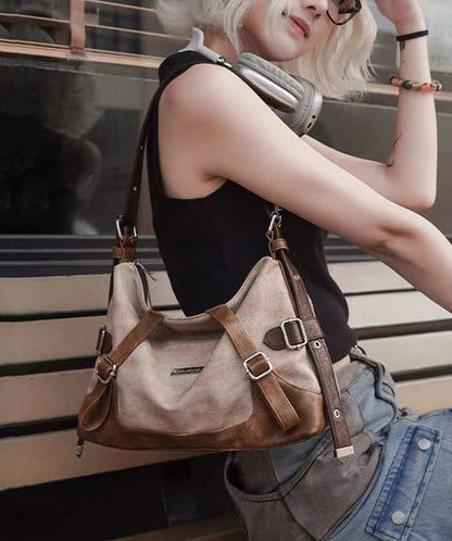 Dam Snygg Faux Läder Säckväska med Inre Fickor