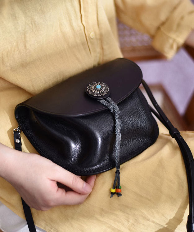 Herre Håndlaget Kalveskinn Messenger Veske med Justerbar Rem