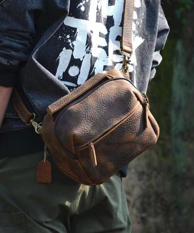 Dam Elegant Kalvläder Crossbody Väska med Justerbar Rem