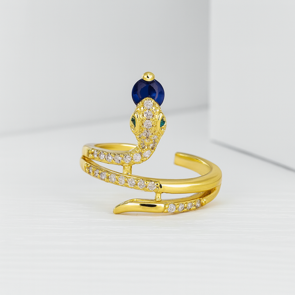 Ormring för kvinnor med kubiska zirkoniadetaljer 0