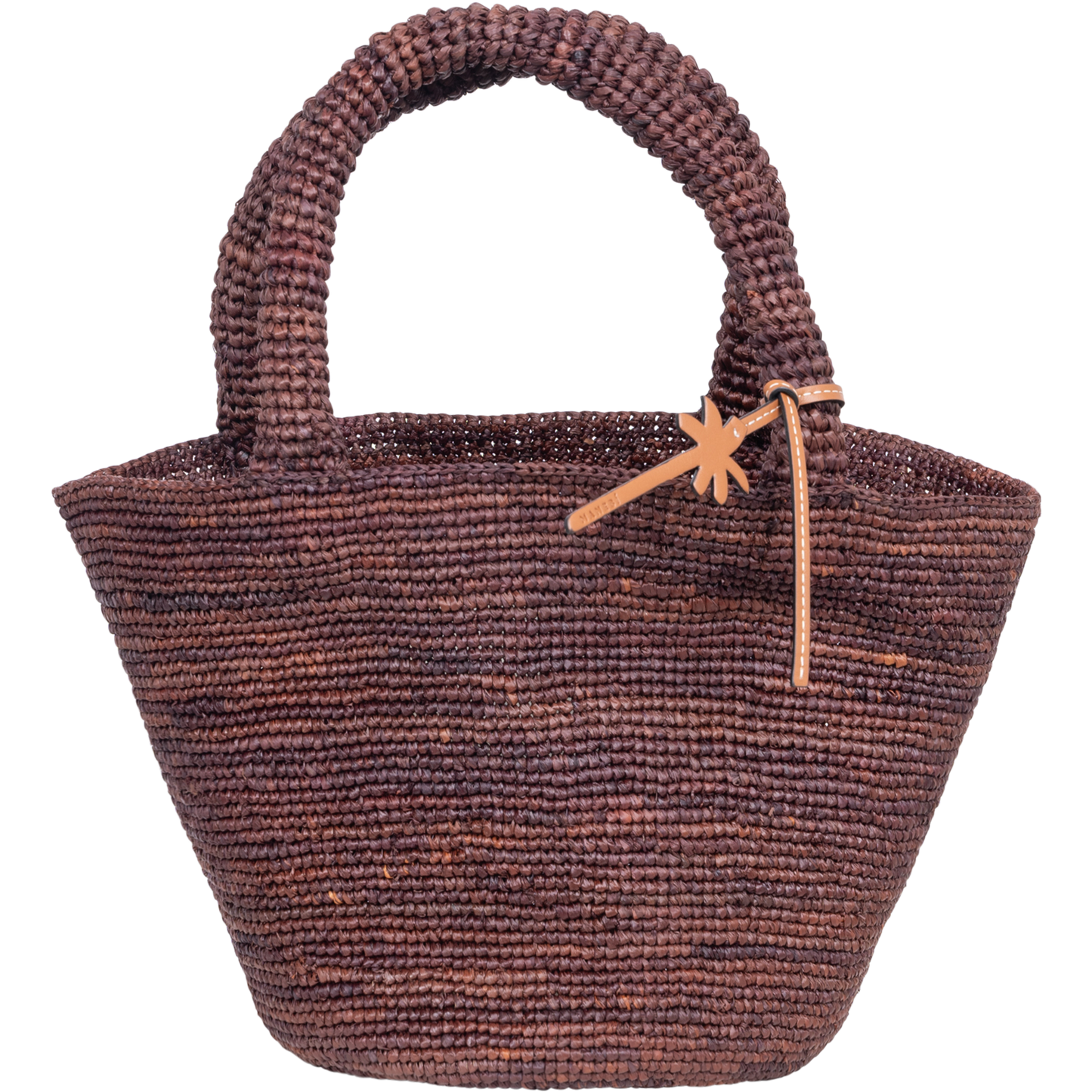 Dam Klassisk Raffia Handväska med Palmdetalj och Rymligt Huvudrum