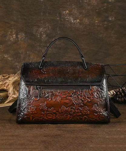 Herr Retro Präglad Kalvläder Messenger Väska med Justerbar Rem